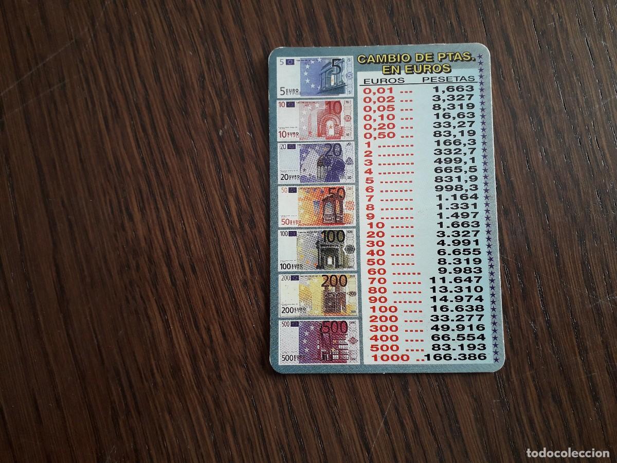 Coleccionismo calendarios: calendario de serie DLB 23.641, cambio de pesetas a euros, a&ntilde;o 2001