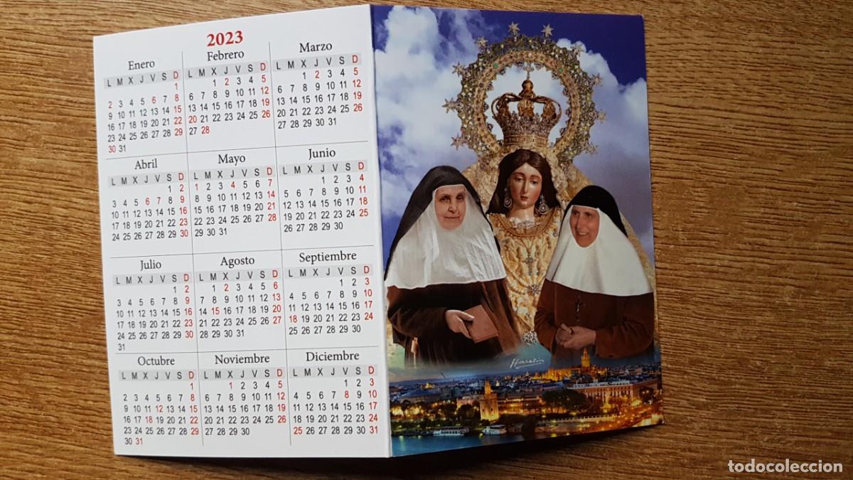 Coleccionismo calendarios: CALENDARIO BOLSILLO 2023 &Aacute;NGELA DE LA CRUZ Y MAR&Iacute;A DE LA PUR&Iacute;SIMASANTA