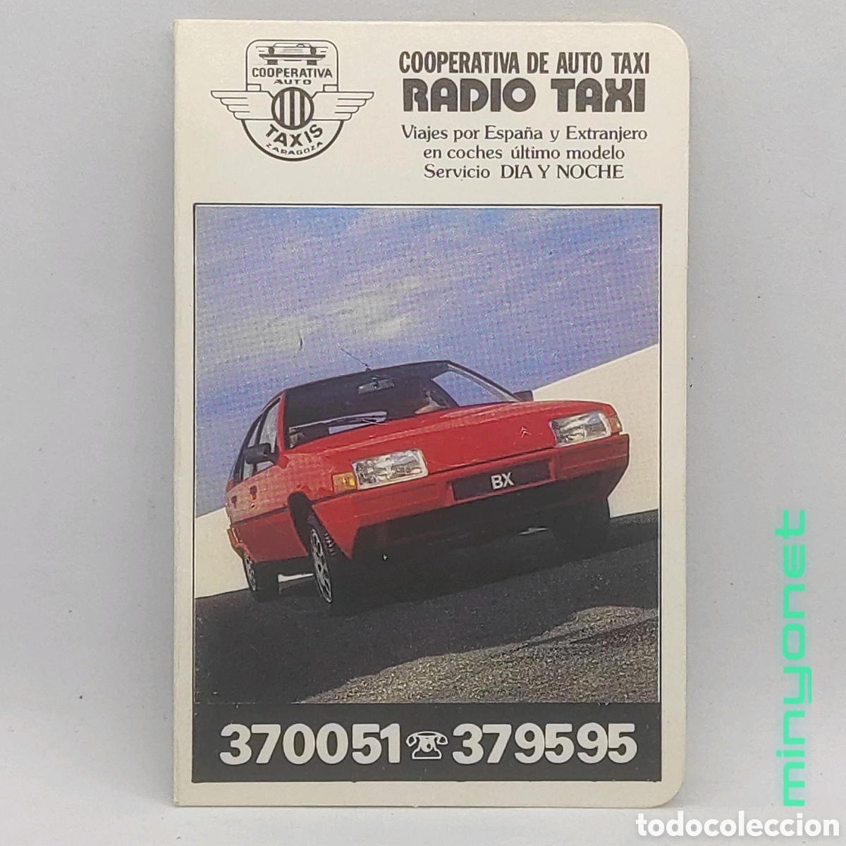 Coleccionismo Calendarios: Calendario Auto Taxi Zaragoza 1986 - Citro&euml;n BX