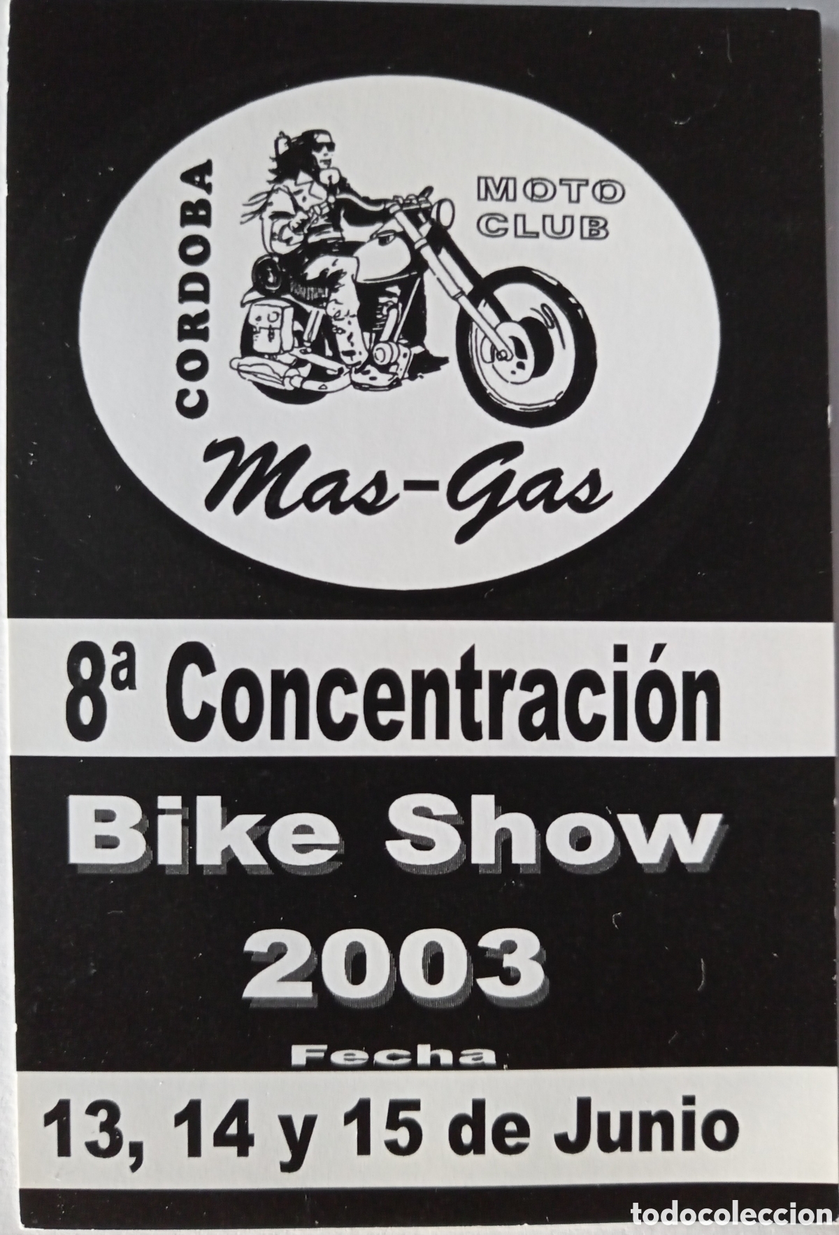 Coleccionismo calendarios: CALENDARIO MOTO CLUB. MAS-GAS. C&Oacute;RDOBA. 2003