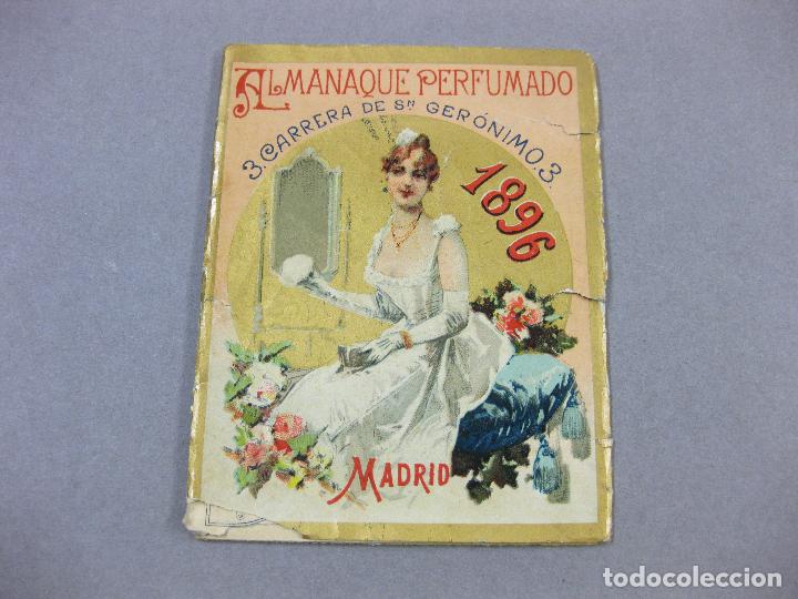 Coleccionismo calendarios: ALMANAQUE PERFUMADO PUBLICITARIO DE LA PERFUMER&Iacute;A INGLESA. ROMERO Y VICENTE. 1896
