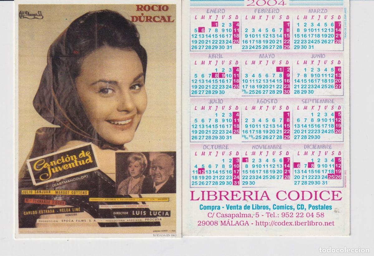 Coleccionismo Calendarios: CALENDARIO DE CINE A&Ntilde;O 2004 CON PUBLICIDAD DE LIBRERIA CODICE M&Aacute;LAGA EN ESPA&Ntilde;OL