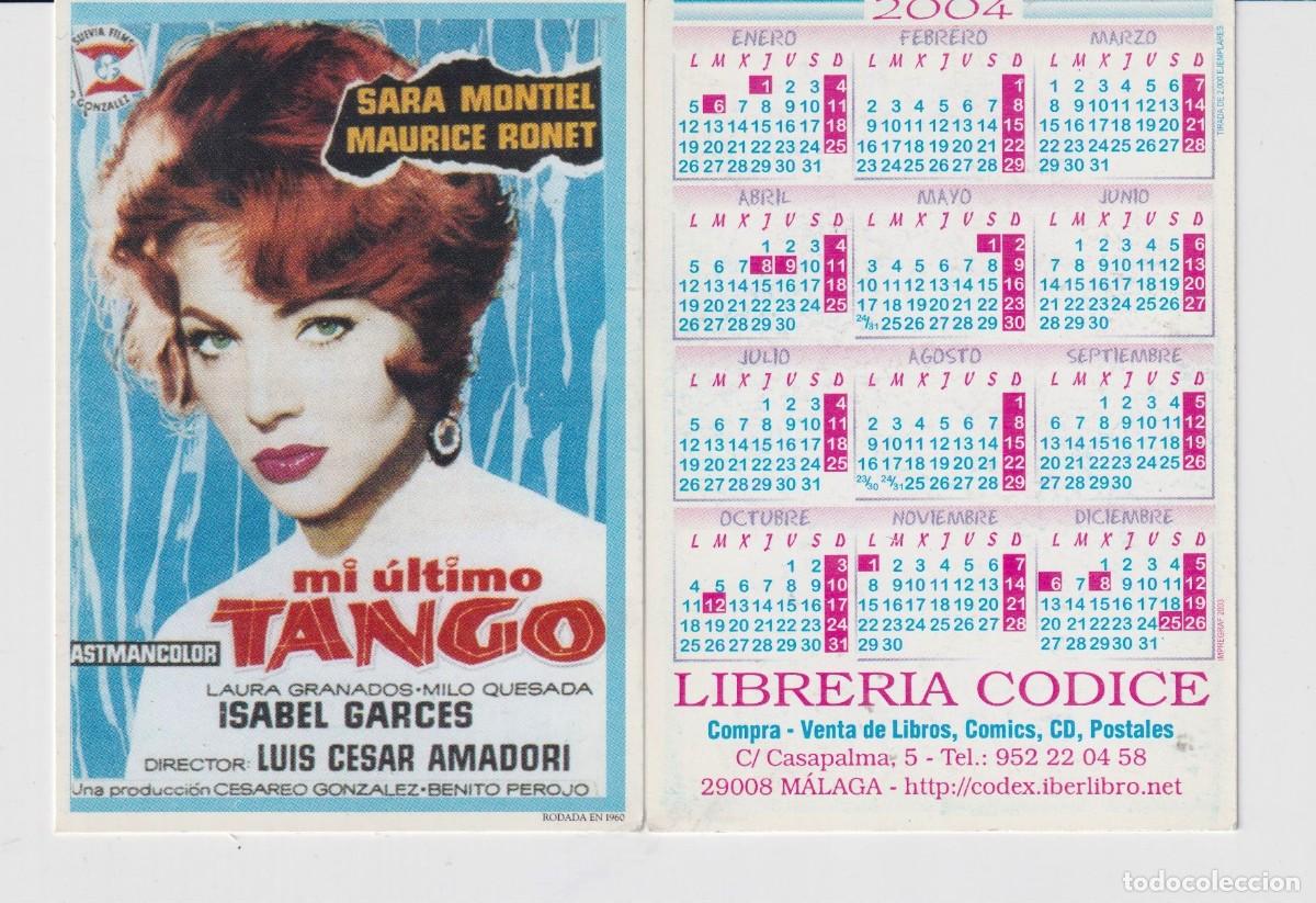 Coleccionismo Calendarios: CALENDARIO DE CINE A&Ntilde;O 2004 CON PUBLICIDAD DE LIBRERIA CODICE M&Aacute;LAGA EN ESPA&Ntilde;OL