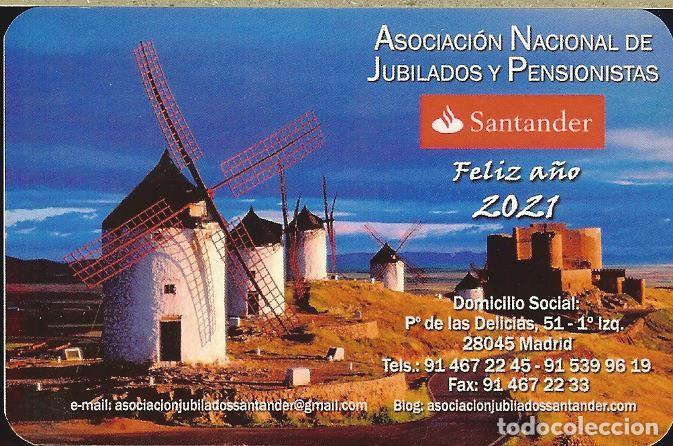 Coleccionismo Calendarios: CALENDARIO DE PUBLICIDAD - 2021 - ASOC. NAC. DE JUBILADOS Y PENSIONISTAS DEL BANCO SANTANDER