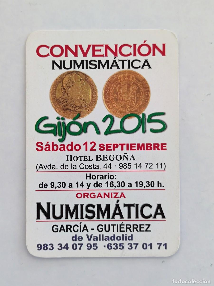 Collectionnisme Calendriers: CALENDARIO BOLSILLO 2015 - CONVENICION GIJON - NUMISMATICA GARCIA-GUTIERREZ VALLADOLID