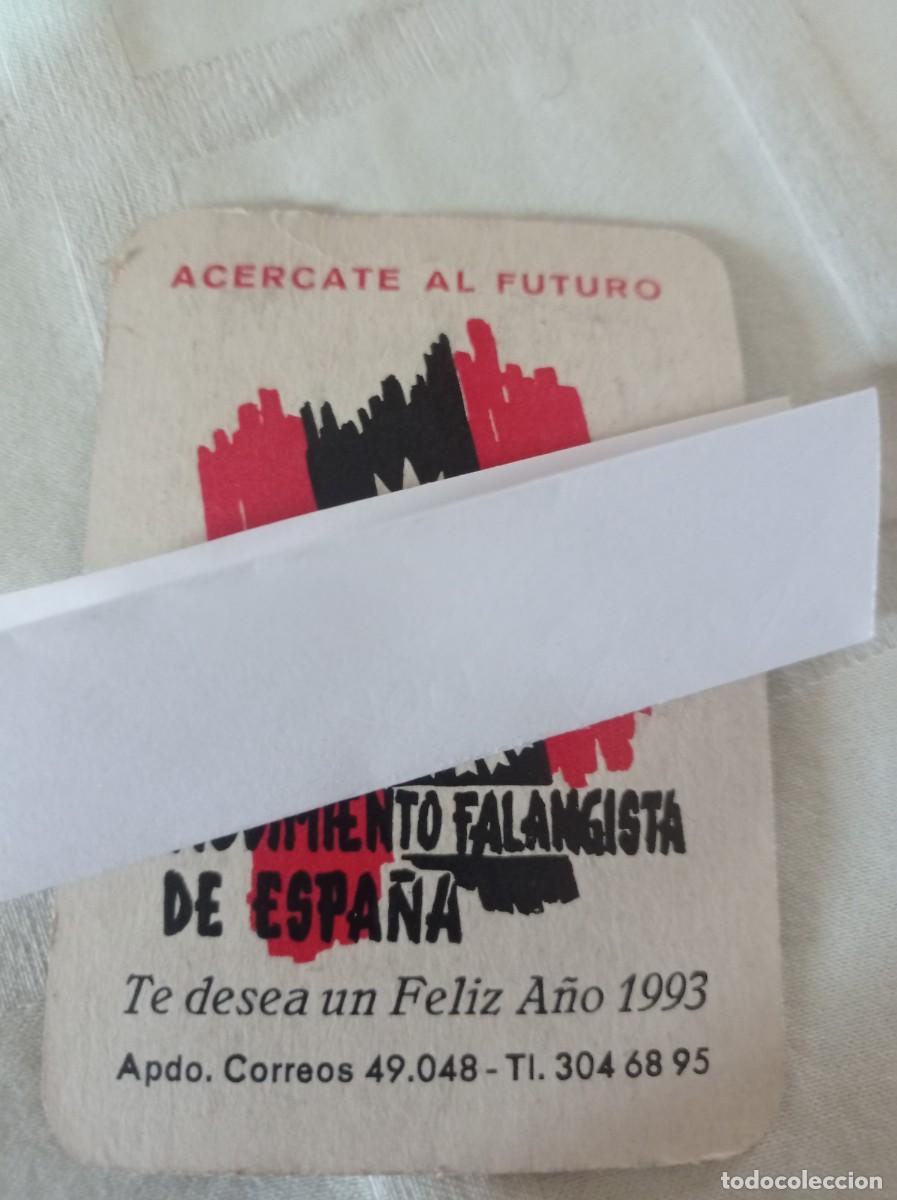 Coleccionismo calendarios: Calendario de bolsillo - Movimiento Falangista de Espa&ntilde;a - Acercate al futuro - 1993 REF. UR MES 3 H