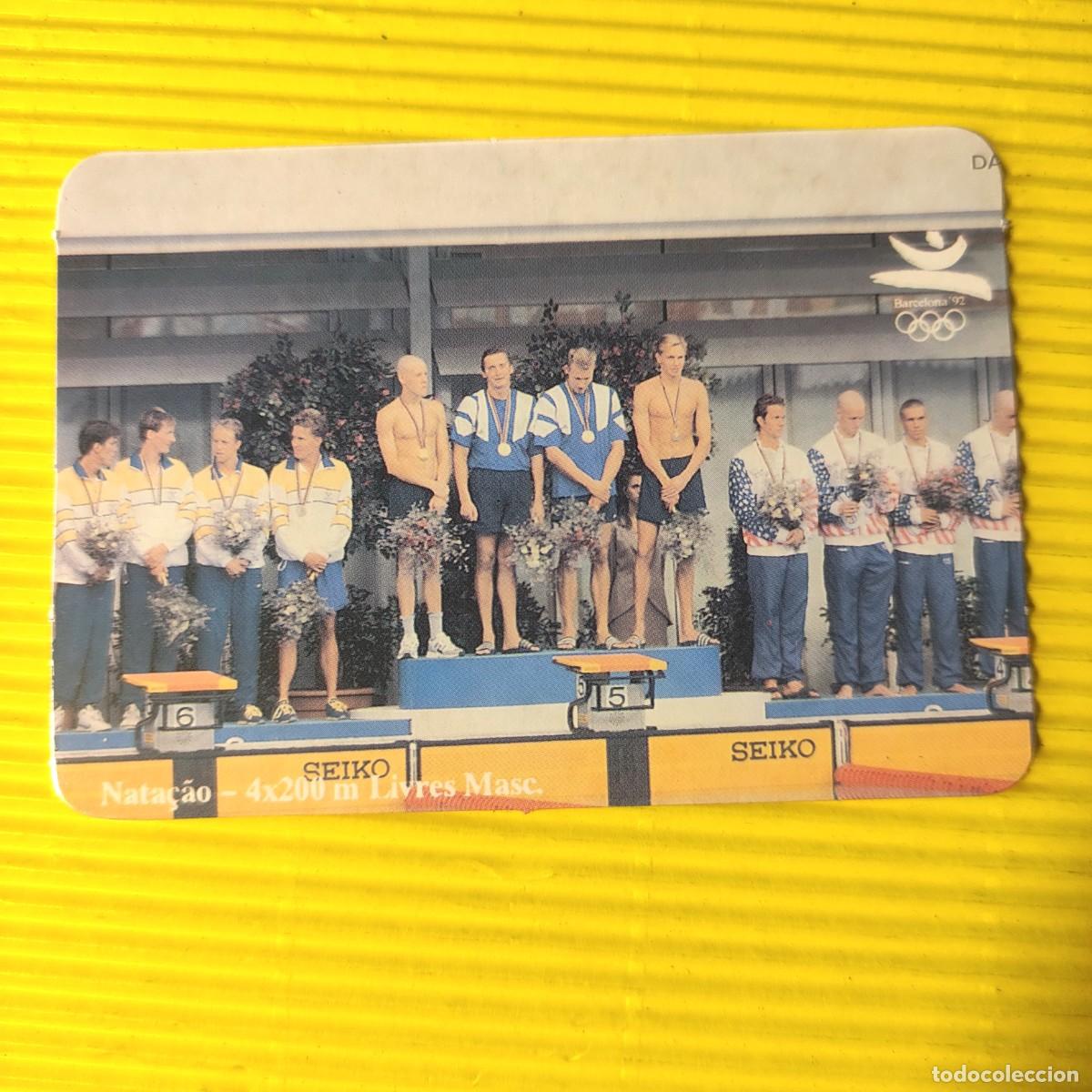 Colecionismo Calend&aacute;rios: CALENDARIO ATLETISMO *NATACION * LIBRE MASCULINO * XXV JUEGOS OLIMPICOS 92 ** 1993 * PORTUGAL * B5