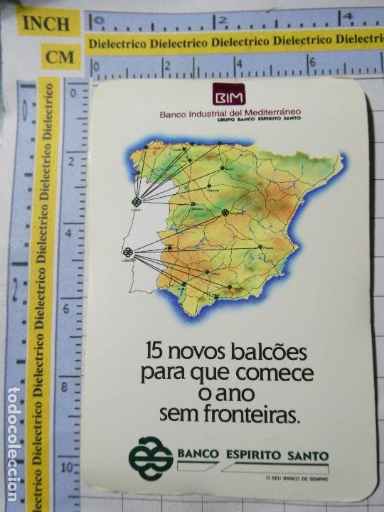 Colecionismo Calend&aacute;rios: CALENDARIO DE BOLSILLO. BANCOS CAJAS DE AHORRO. PORTUGAL A&Ntilde;O 1993 BANCO ESPIRITO SANTO 293