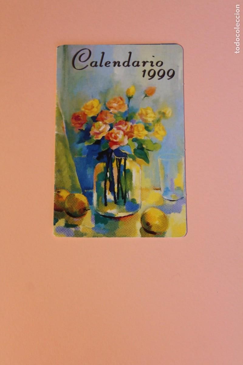Sammeln von Kalendern: CALENDARIO DE BOLSILLO. DIPTICO. PINTORES CON LA BOCA Y CON EL PIE. ESPA&Ntilde;OL. A&Ntilde;O 1999.
