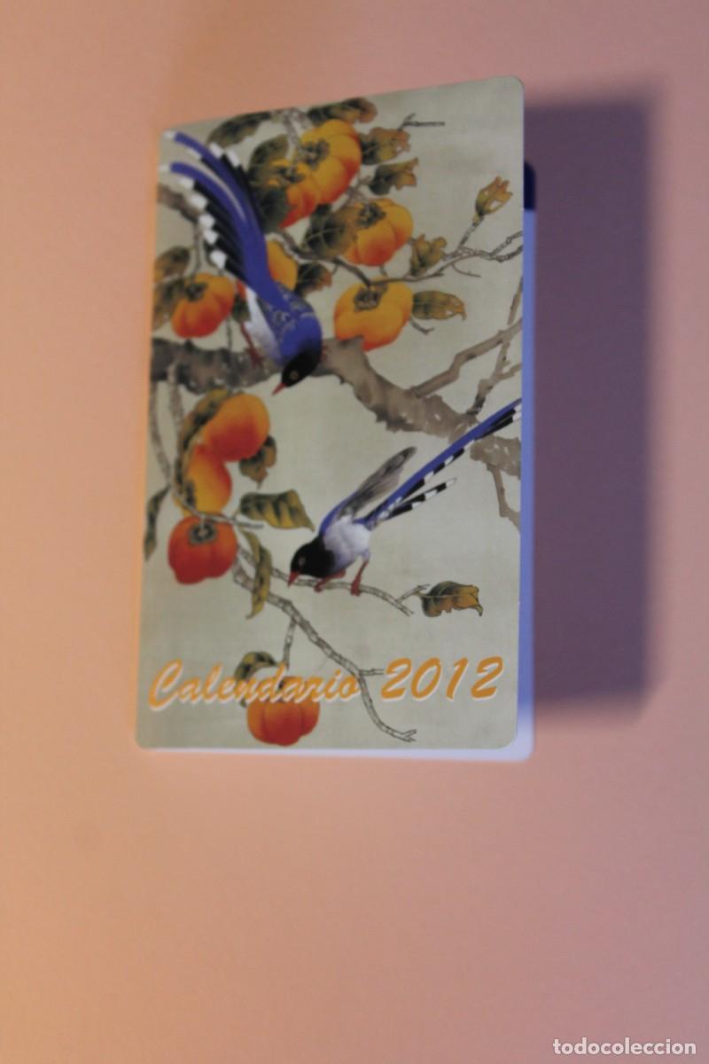 Sammeln von Kalendern: CALENDARIO DE BOLSILLO. DIPTICO. PINTORES CON LA BOCA Y CON EL PIE. ESPA&Ntilde;OL. A&Ntilde;O 2012.