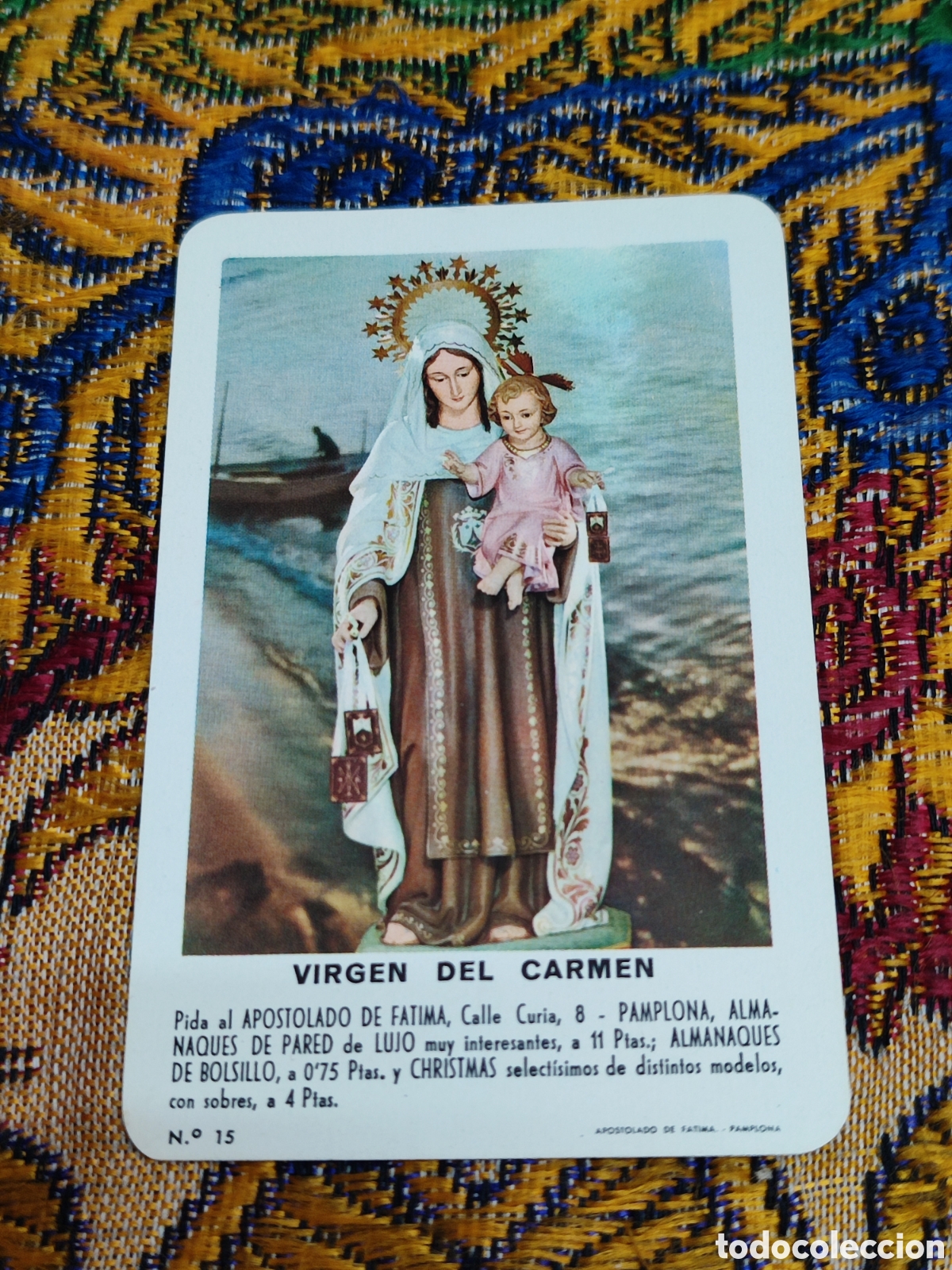Coleccionismo calendarios: Calendario Fournier Virgen Carmen 1966