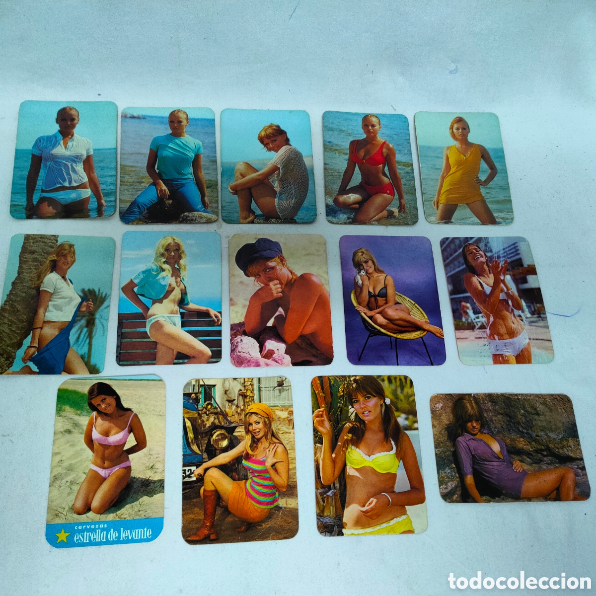 Sammeln von Kalendern: LOTE 14 CALENDARIOS DE BOLSILLO.EROTICOS.A&Ntilde;OS 71/72/73/76.ESTRELLA DE LEVANTE.BAR COSTA RICA.