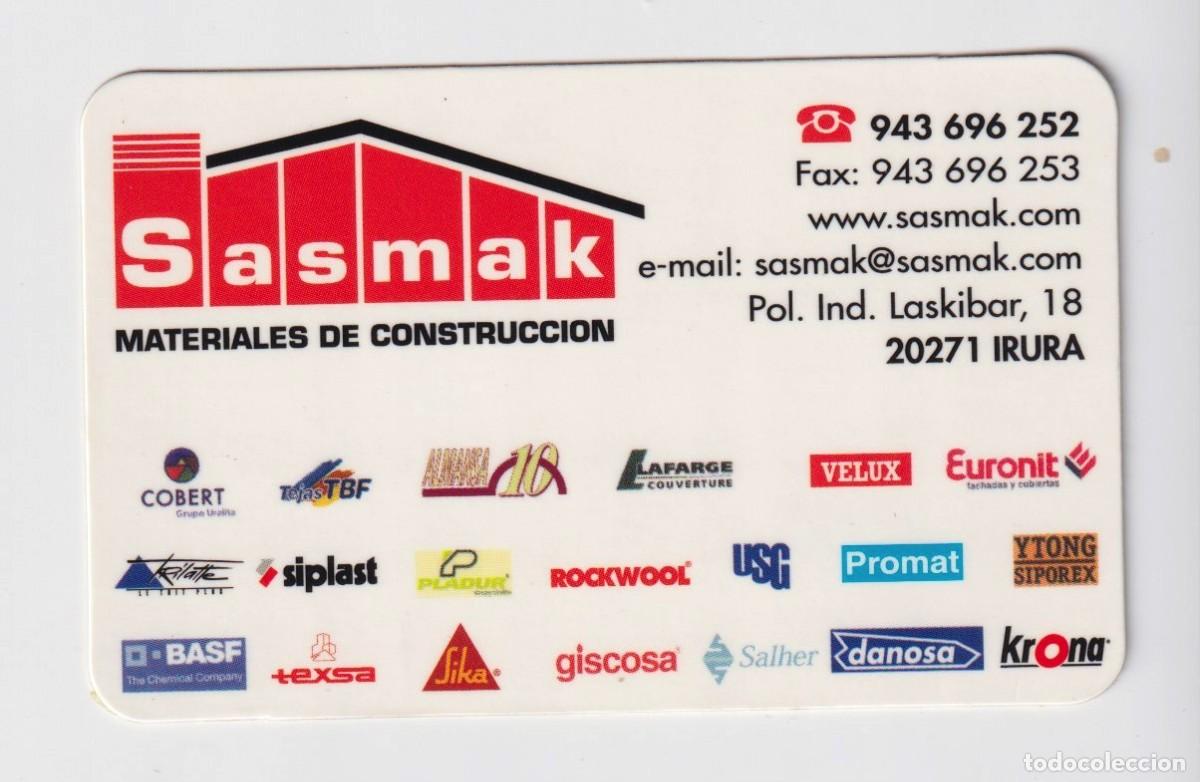 Collectionnisme Calendriers: CALENDARIO DE A&Ntilde;O 2009 CON PUBLICIDAD DE SASMAK MATERIAL PARA LA CONSTRUCCION IRURA ESPA&Ntilde;OLES VASCO