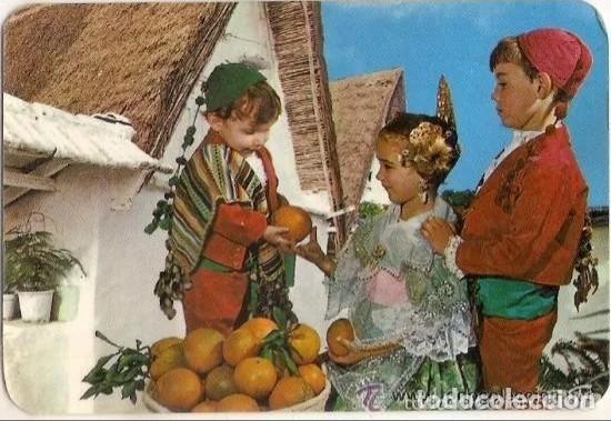 Coleccionismo Calendarios: -55497 CALENDARIO NI&Ntilde;A Y NI&Ntilde;OS CON TRAJE REGIONAL VALENCIANO, A&Ntilde;O 1974, SERIE JDP N&ordm; 7, FOLKLORE