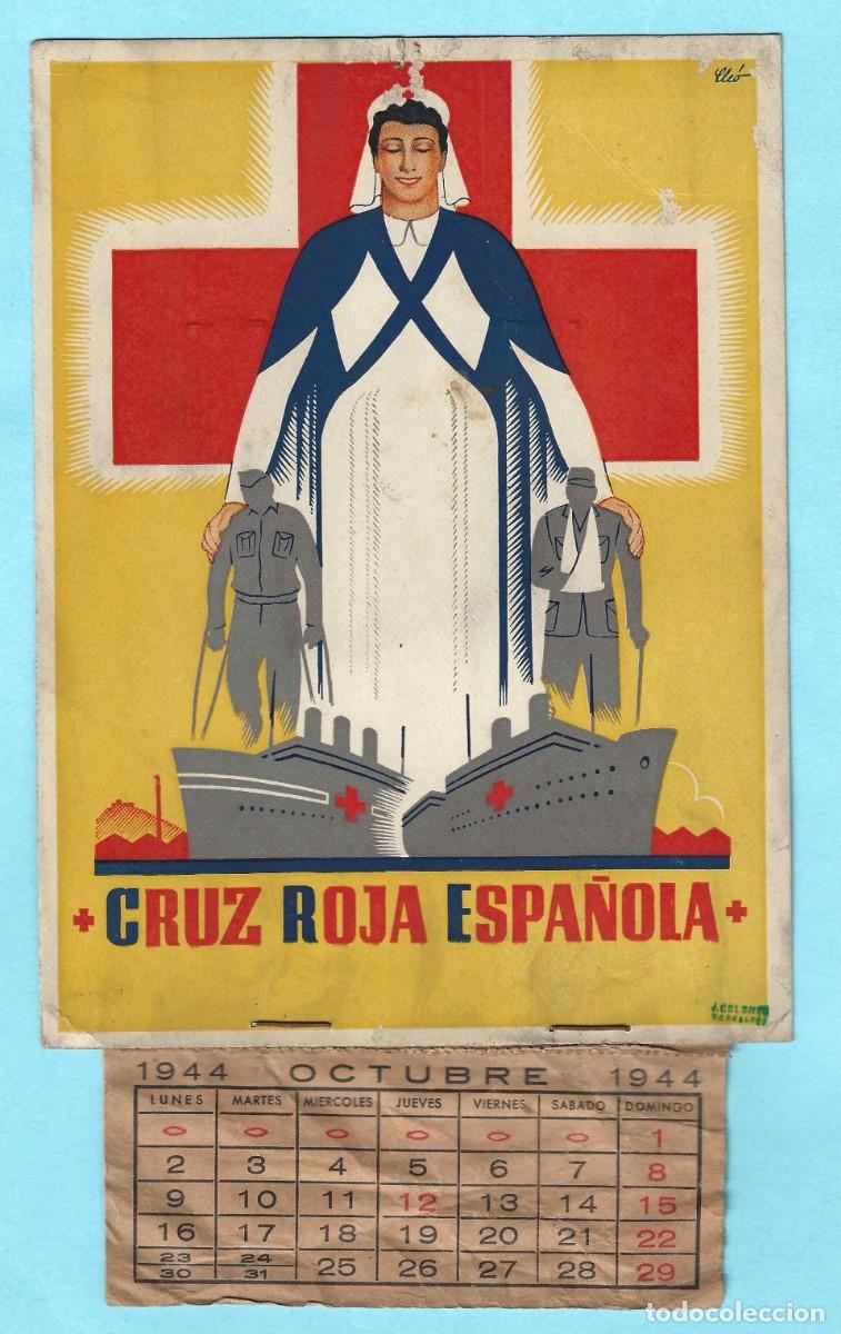 Coleccionismo Calendarios: CALENDARIO DE PARED. CRUZ ROJA ESPA&Ntilde;OLA 1944