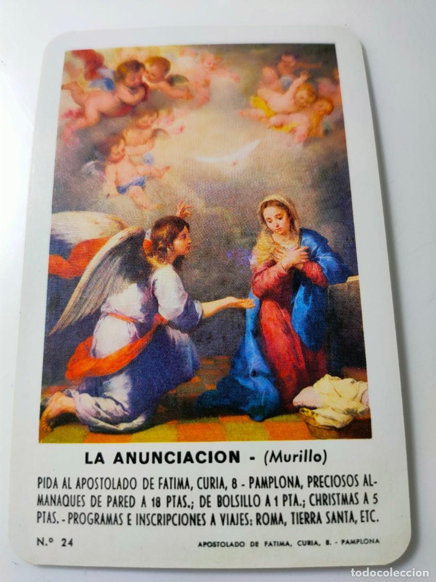 Coleccionismo Calendarios: Antiguo calendario fournier de bolsillo. Murillo. La Anunciaci&oacute;n. A&ntilde;o 1973.