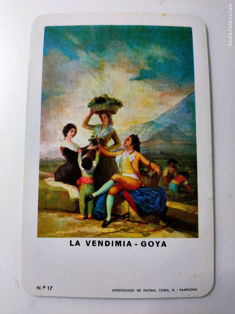 Coleccionismo Calendarios: Antiguo calendario fournier de bolsillo. La vendimia Goya. A&ntilde;o 1973.