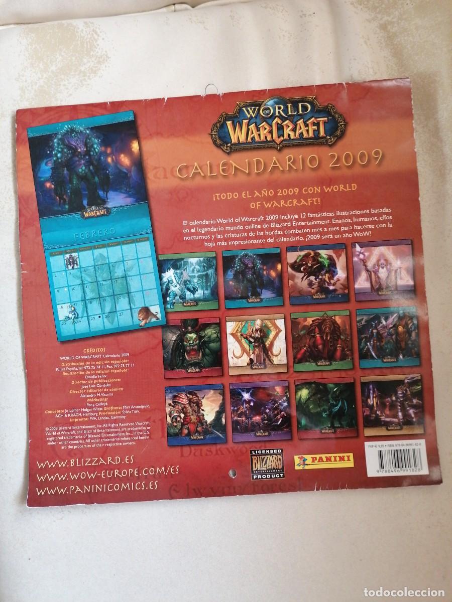Coleccionismo calendarios: CALENDARIO WARCRAFT 2009 - Foto 3