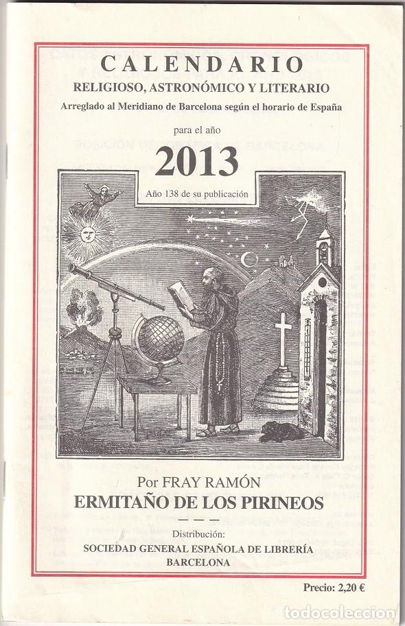 Sammeln von Kalendern: Calendario religioso, astron&oacute;mico y literario ... para el a&ntilde;o 2013
