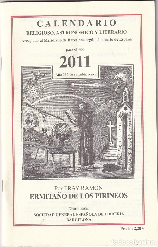 Sammeln von Kalendern: Calendario religioso, astron&oacute;mico y literario ... para el a&ntilde;o 2011