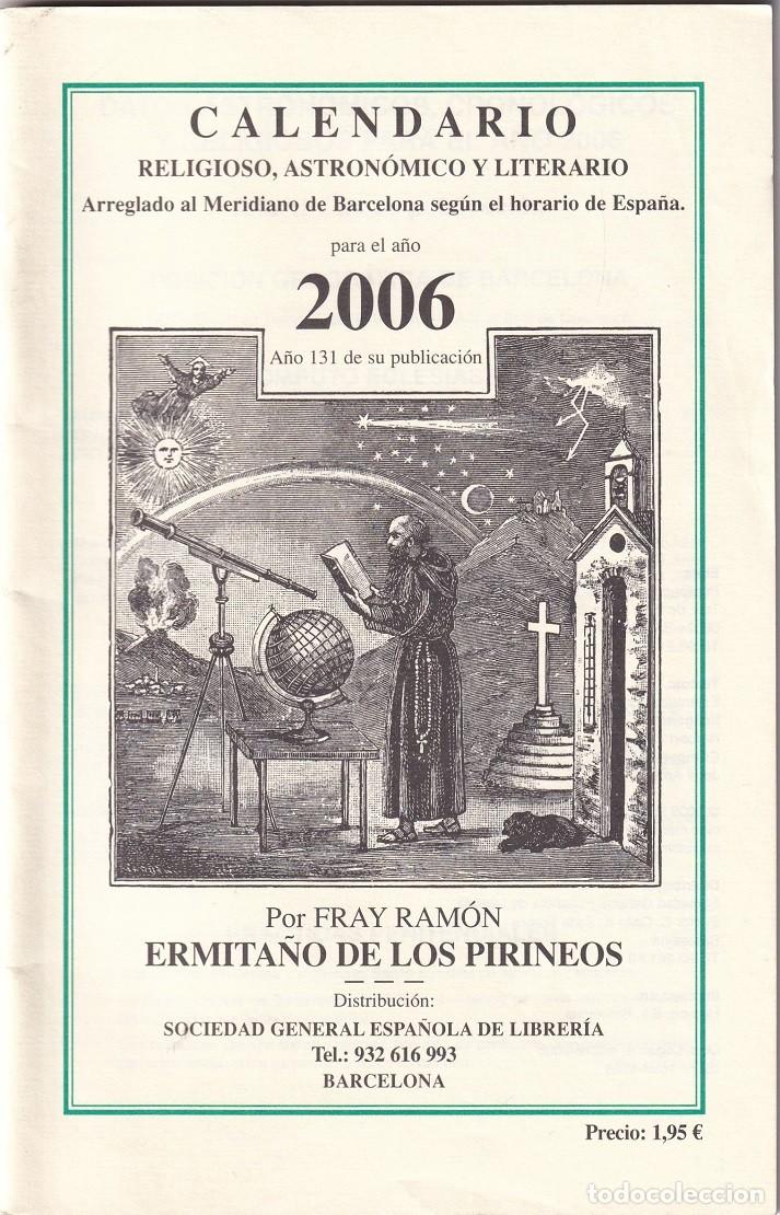 Coleccionismo Calendarios: Calendario religioso, astron&oacute;mico y literario ... para el a&ntilde;o 2006
