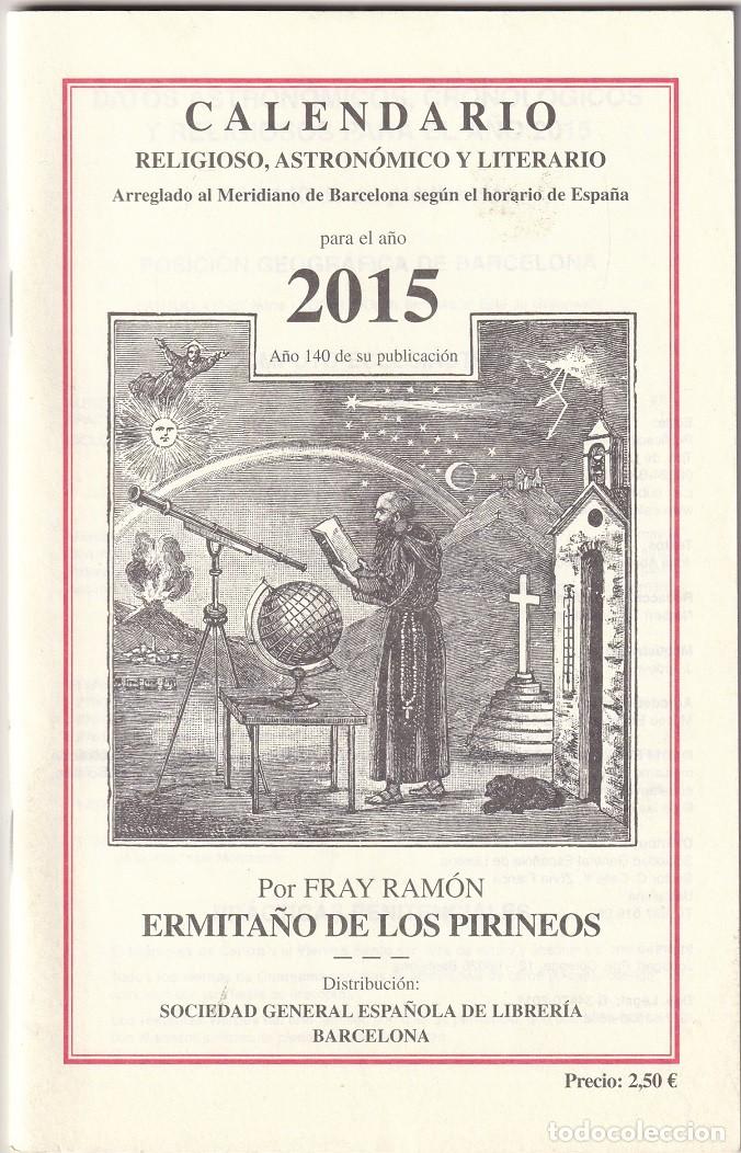 Coleccionismo Calendarios: Calendario religioso, astron&oacute;mico y literario ... para el a&ntilde;o 2015