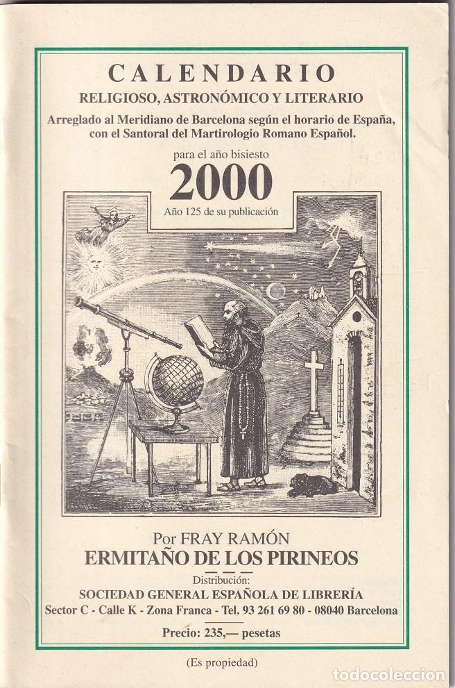 Collezionismo Calendari: Calendario religioso, astron&oacute;mico y literario ... para el a&ntilde;o 2000