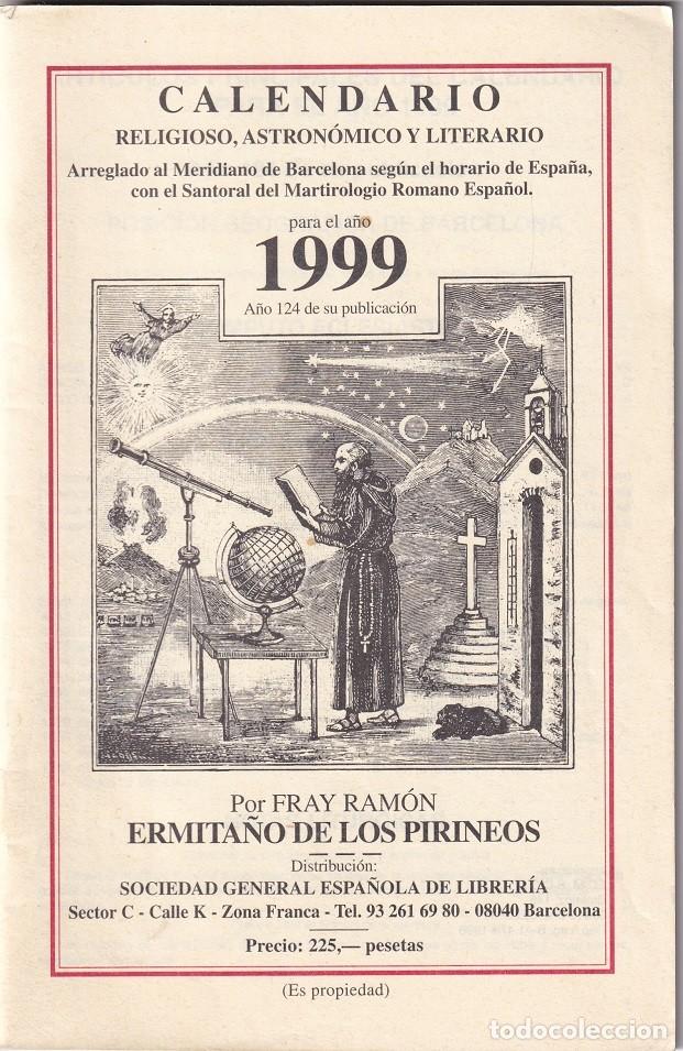 Collezionismo Calendari: Calendario religioso, astron&oacute;mico y literario ... para el a&ntilde;o 1999