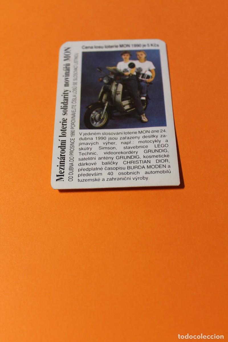 Coleccionismo Calendarios: CALENDARIO DE BOLSILLO. EXTRANJERO. CHEQUIA ?. A&Ntilde;O 1990. MOTO VESPA.
