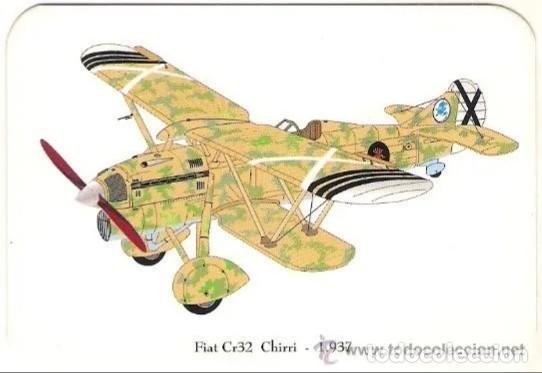 Coleccionismo Calendarios: -75446 CALENDARIO AVION, FIAT CR 32 CHIRRI-1937, A&Ntilde;O 2002, AVIACION