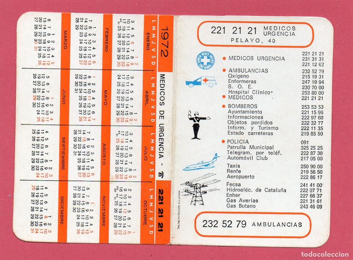 Sammeln von Kalendern: Calendario de Publicidad 1972 - CRUZ BLANCA