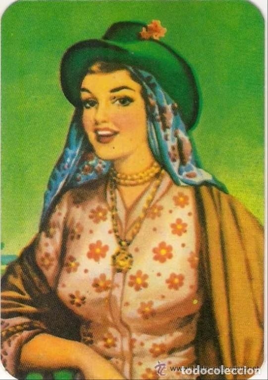 Coleccionismo Calendarios: -60114 CALENDARIO PINTURA MUJER CON TRAJE REGIONAL, A&Ntilde;O 1986, CON PUBLICIDAD, EXTRANJERO