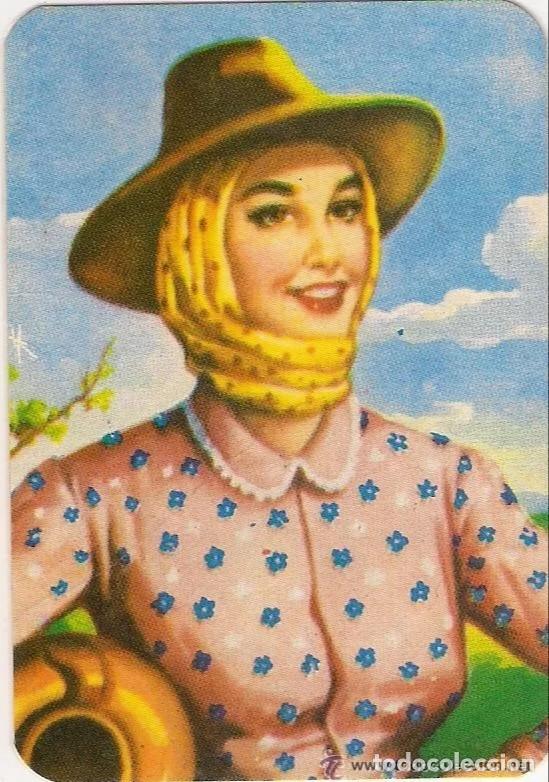 Coleccionismo Calendarios: -60115 CALENDARIO PINTURA MUJER CON TRAJE REGIONAL, A&Ntilde;O 1986, CON PUBLICIDAD, EXTRANJERO