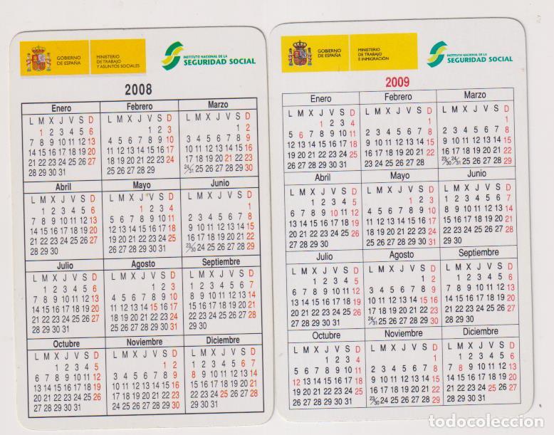 Collectables Calendars: 2 Calendarios Fournier para 2008 y 2009. pensiones