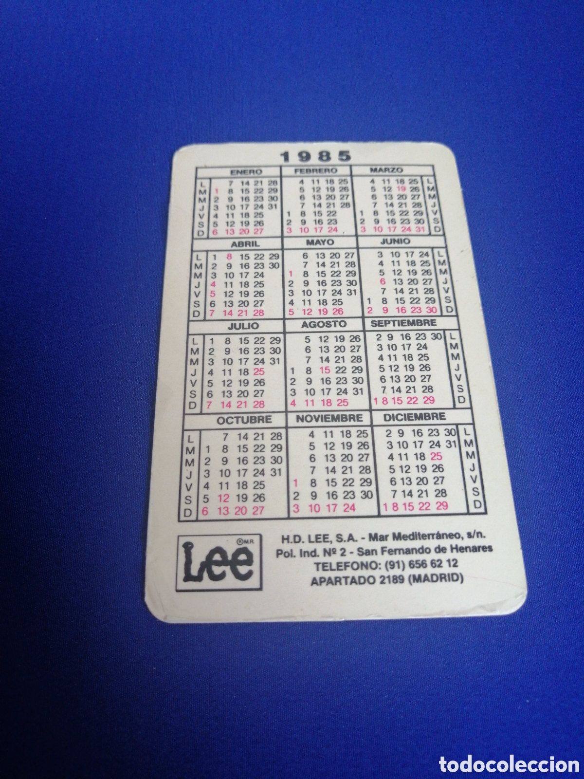 Coleccionismo calendarios: LEE VAQUEROS CALENDARIO 1985 - Foto 2