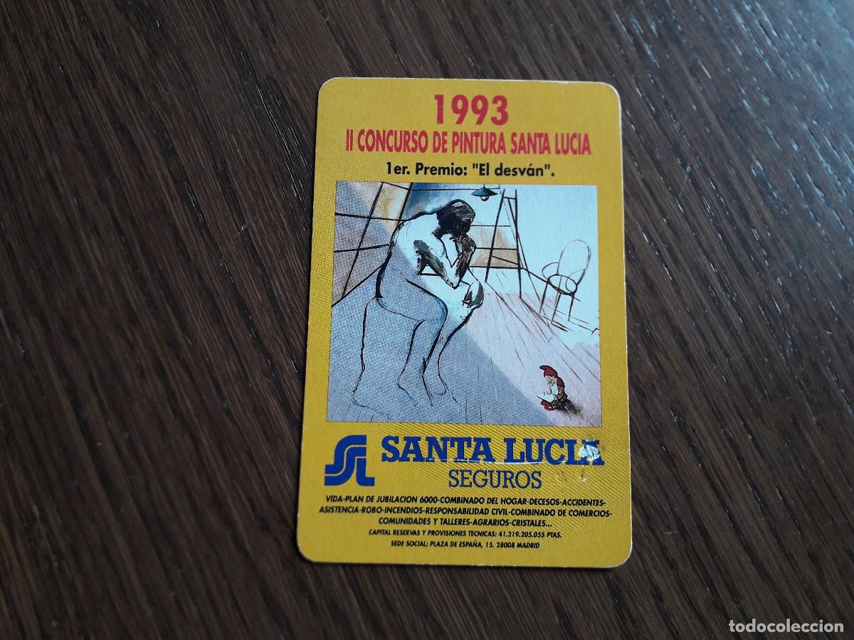 Coleccionismo Calendarios: calendario fournier, seguros Santa Luc&iacute;a, II concurso de pintura, a&ntilde;o 1993