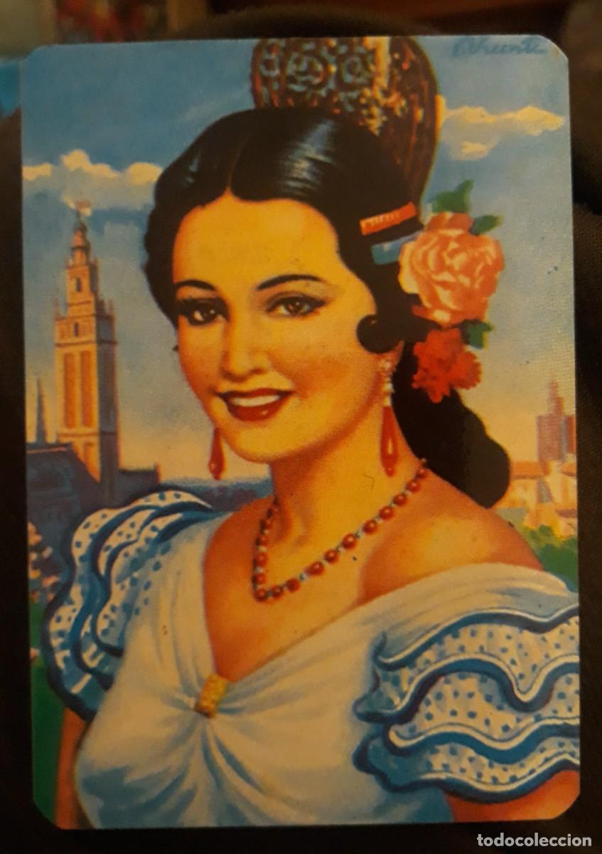Coleccionismo Calendarios: -82784 CALENDARIO PINTURA MUJER CON TRAJE REGIONAL SEVILLANA, A&Ntilde;O 1986, EXTRANJERO