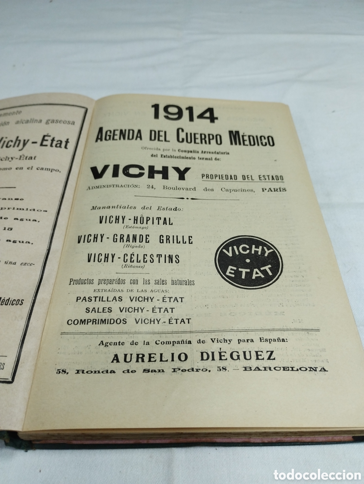 Coleccionismo calendarios: Agenda Vichy 1914 KKB - Foto 3