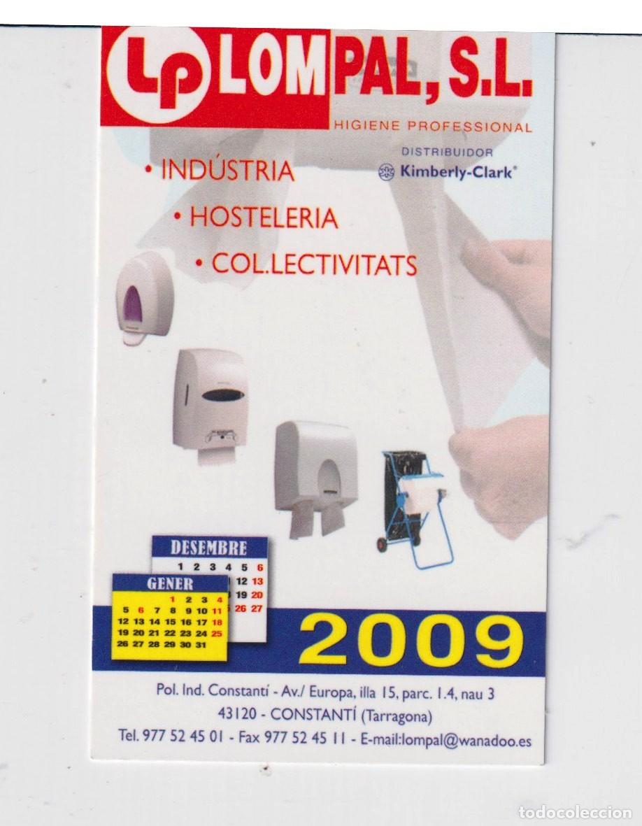 Collectables Calendars: CALENDARIO DE A&Ntilde;O 2009 CON PUBLICIDAD DE LOMPAL CONSTANTI TARRAGONA EN ESPA&Ntilde;OL