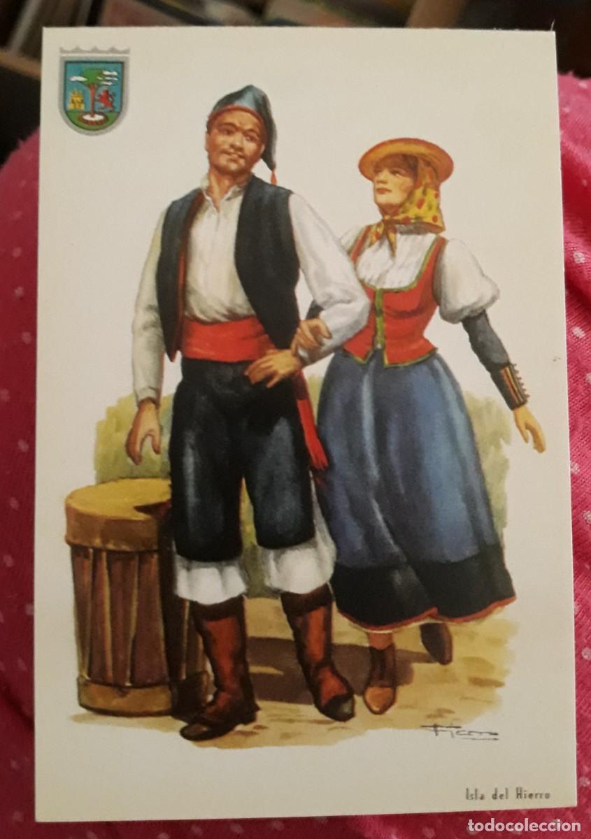 Coleccionismo Calendarios: -83669 CALENDARIO HOMBRE Y MUJER CON TRAJE REGIONAL DEL HIERRO, A&Ntilde;O 2009, DIBUJO, FOLKLORE