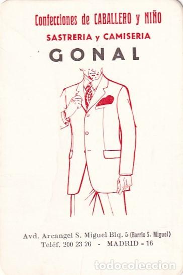 Collectionnisme Calendriers: Calendario bolsillo - GONAL SASTRER&Iacute;A CAMISER&Iacute;A CONFECCIONES - MADRID - A&ntilde;o 1968