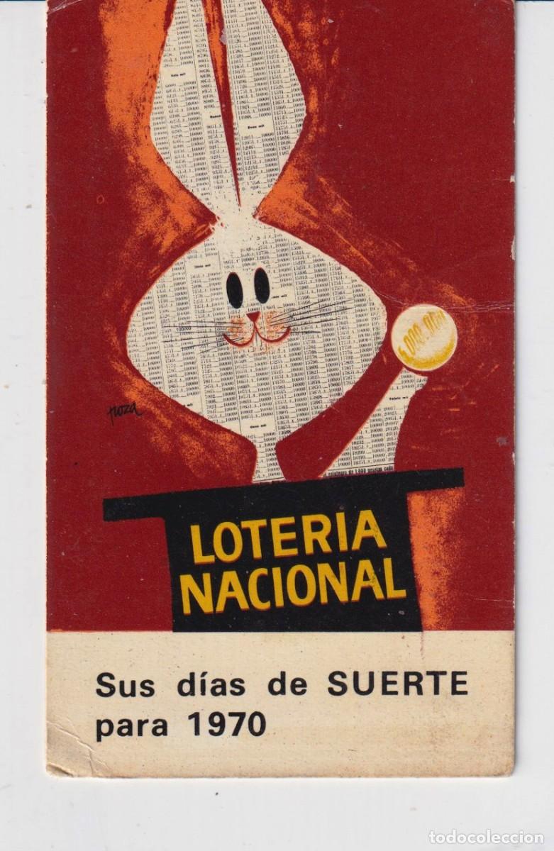 Collectables Calendars: CALENDARIO DE LA LOTER&Iacute;A NACIONAL SUS D&Iacute;AS DE SUERTE A&Ntilde;O 1970