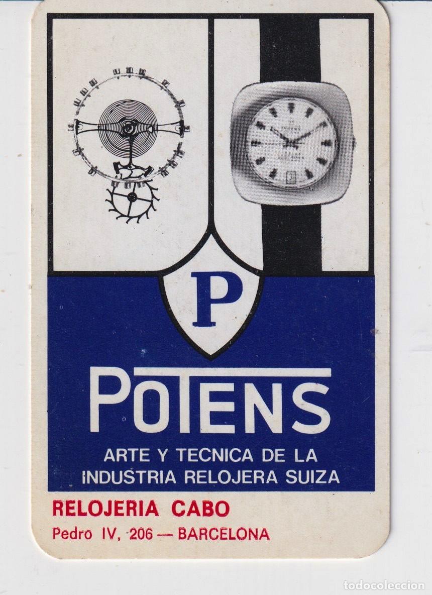 Coleccionismo calendarios: CALENDARIO DE RELOJ POTENS RELOJERO DEL A&Ntilde;O 1972 PUBLICIDAD EN CABO BARCELONA