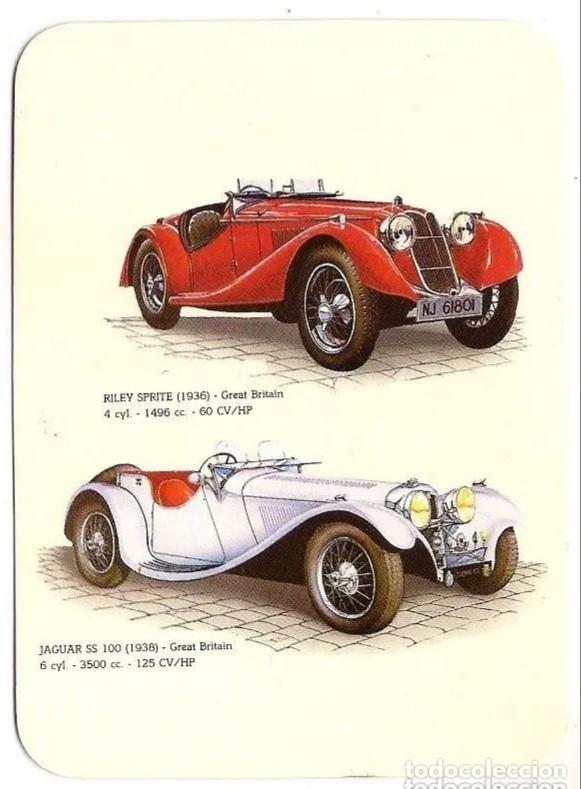 Coleccionismo Calendarios: -65710 CALENDARIO PINTURA COCHES ANTIGUOS RILEY Y JAGUAR, A&Ntilde;O 1991, CON PUBLICIDAD, EXTRANJERO