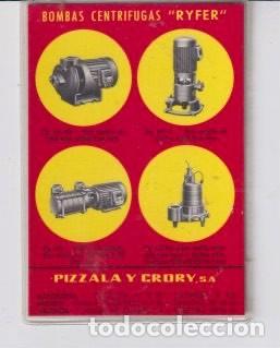 Coleccionismo calendarios: Calendario de 1971 con publicidad de las bombas centr&iacute;fugas Ryfer - Plastificado