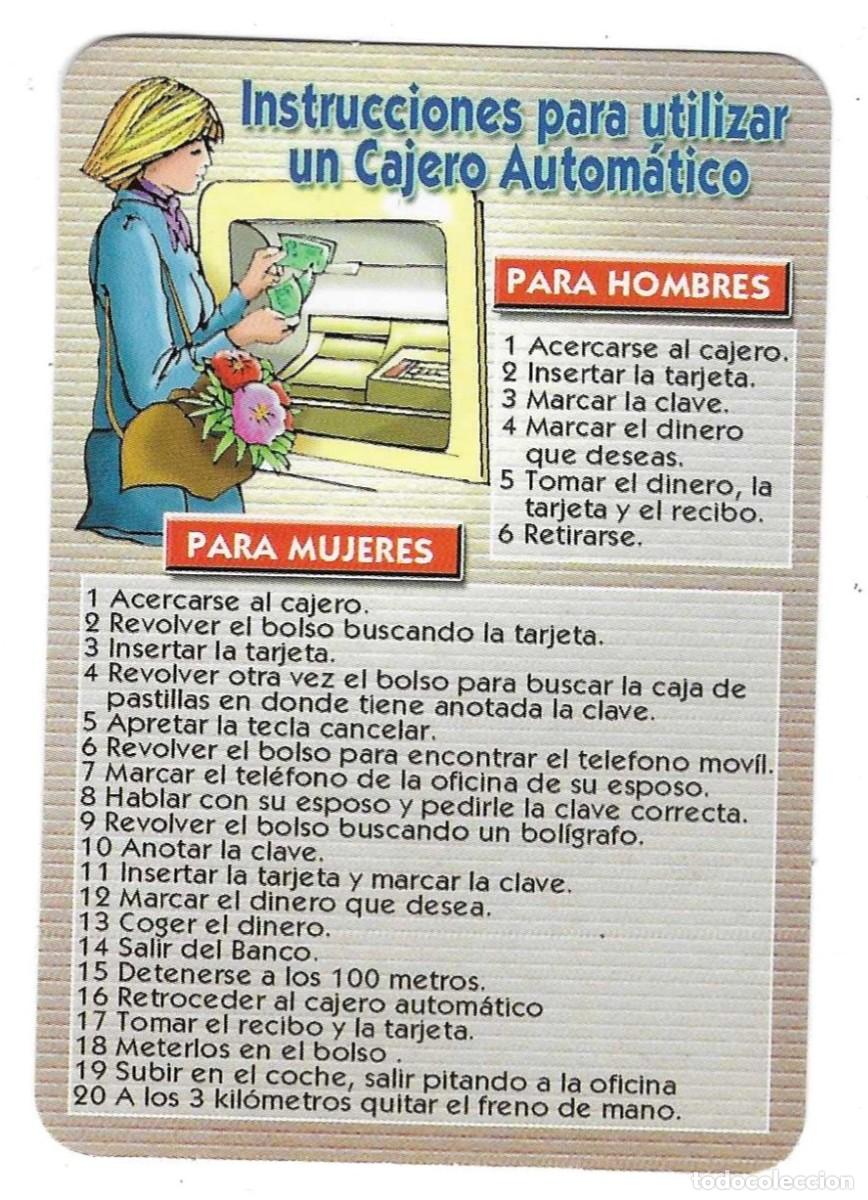 Coleccionismo Calendarios: Calendario a&ntilde;o 2005. Instrucciones para manejar un cajero autom&aacute;tico. 11-05rr102