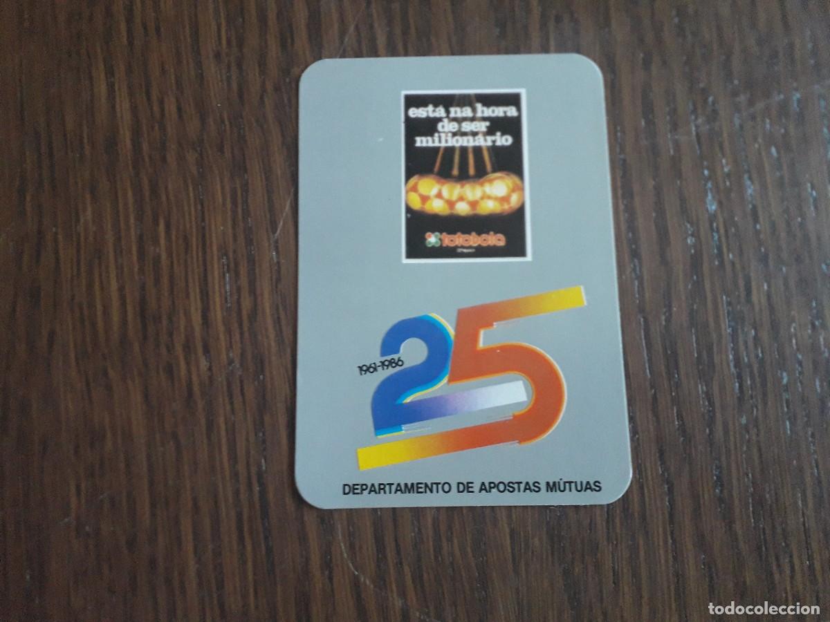 Coleccionismo calendarios: calendario de publicidad de Portugal, 25 aniversario de totobola, apostas m&uacute;tuas, a&ntilde;o 1986