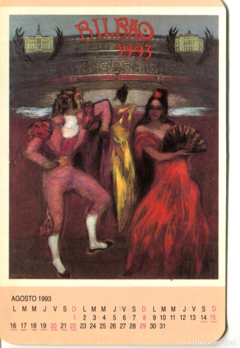 Coleccionismo calendarios: CALENDARIO TAURINO SEMANA GRANDE BILBAO AGOSTO 1993 TOROS