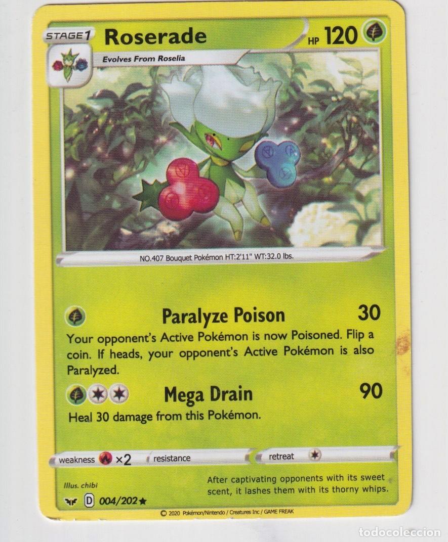 Collectables Calendars: CARTAS DE POK&Eacute;MON ROSERADE CV 120 DEL A&Ntilde;O 2020