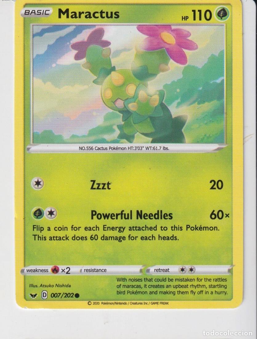 Collectables Calendars: CARTAS DE POK&Eacute;MON MARACTUS CV 110 DEL A&Ntilde;O 2020